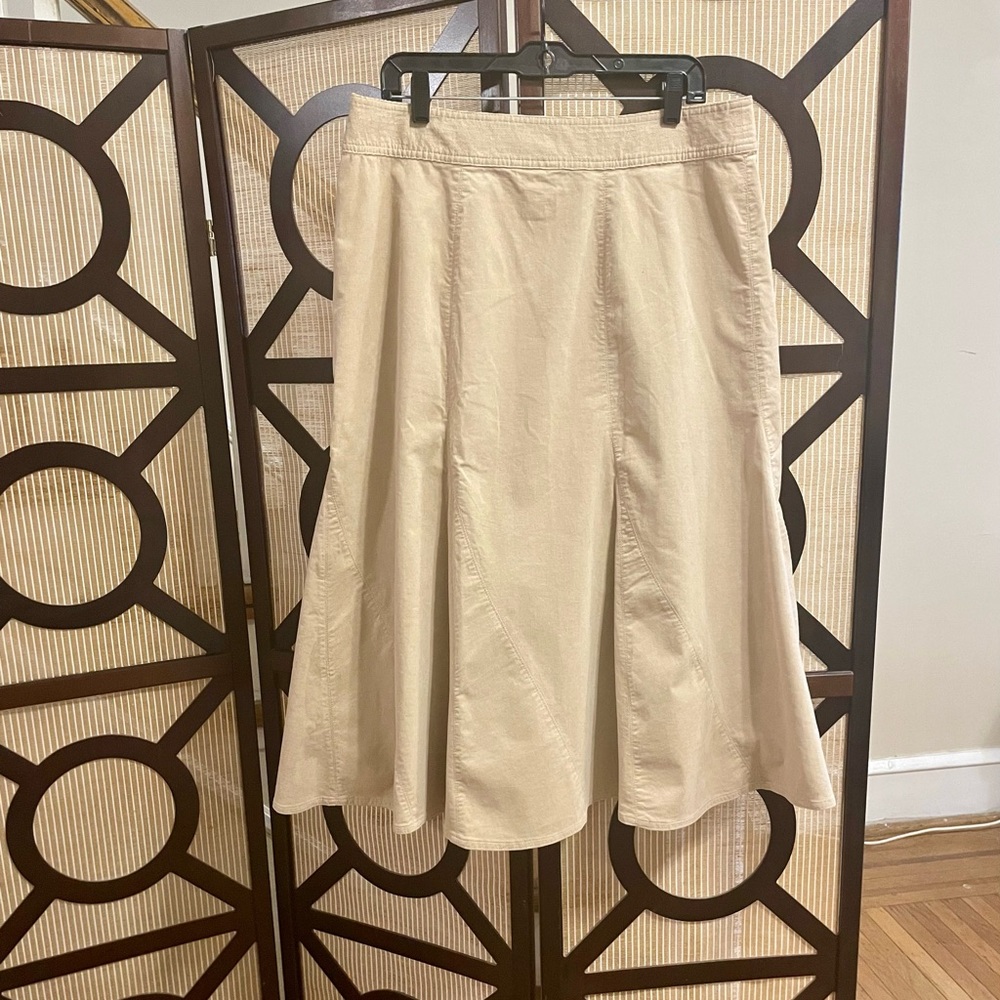 Women’s beige midi skirt